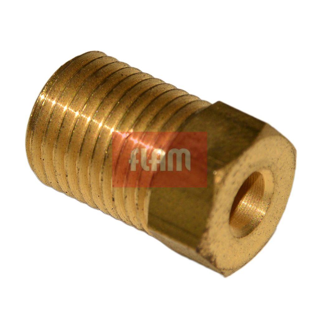 Drukmoer Waakvlamaansl. Gasblok Cu M10x1-4mm