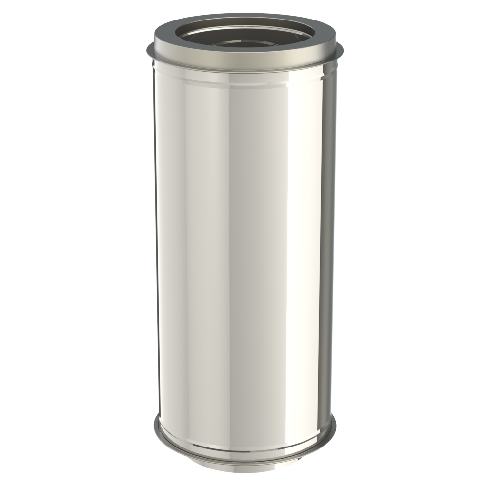 [DWBI.050.180] Dubbelwandige buis INOX / RVS diameter 180/230mm, 50cm lang.