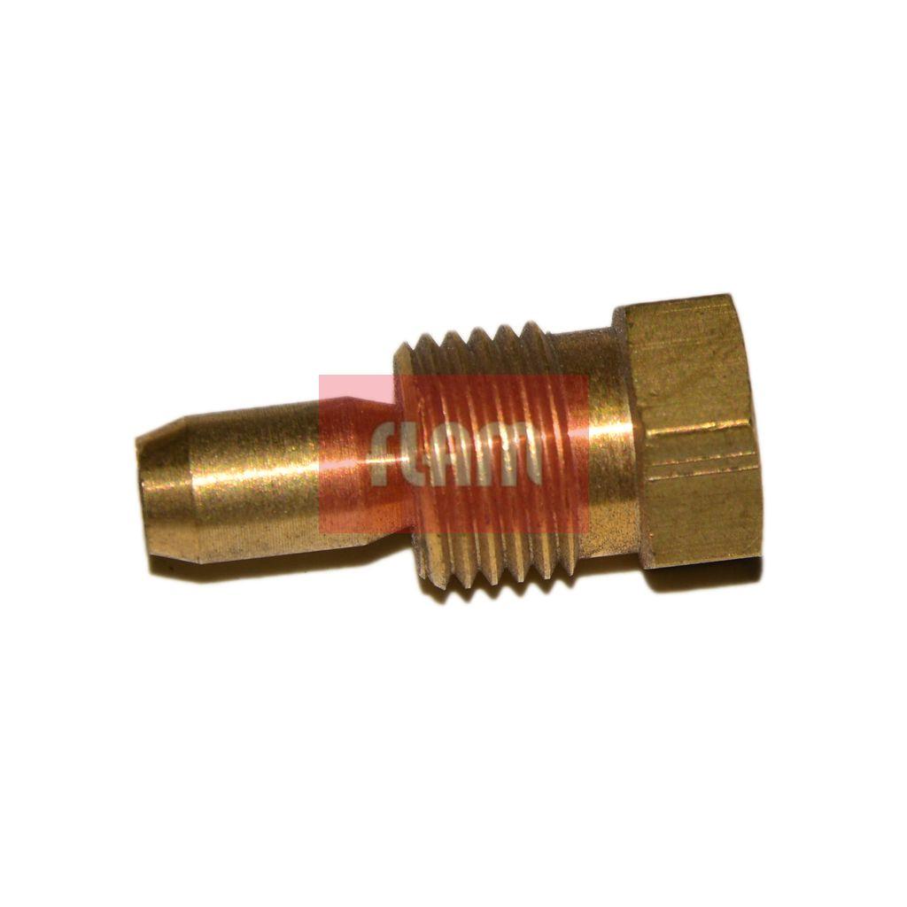 [ALGAS518-0002] Eendelige Drukmoer met Conische Ring 4mm Waakvlamaansl. Gasblok Maxi.