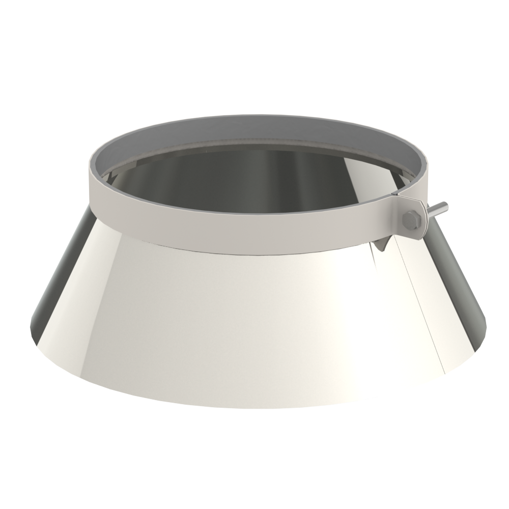 [DWAI.SO.180] Stormkraag Inox dia 230 mm voor Dubbelw. Syst. 180/230 mm