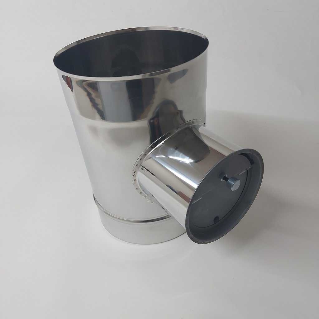 [T-stuk-trek-125] T-stuk met trekregelaar 125