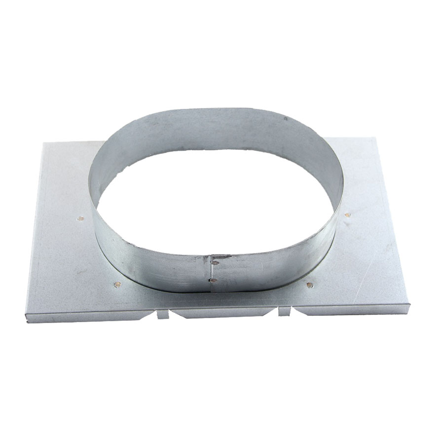 [ROOSTAS.000.150/00] Aansluitstuk voor aluflex Ø150 aan rooster 150 x 250