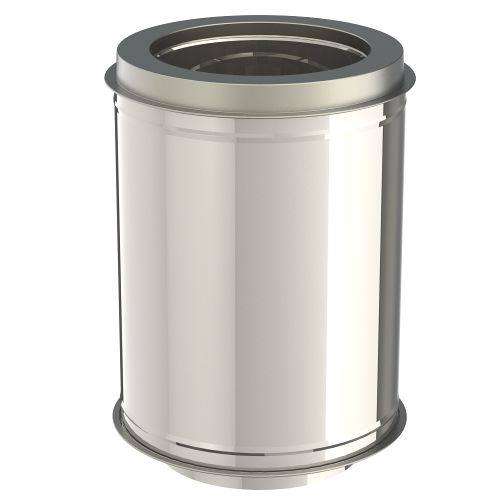 [DWBI.030.150] Dubbelwandige buis INOX / RVS diameter 150/200mm, 30cm lang.