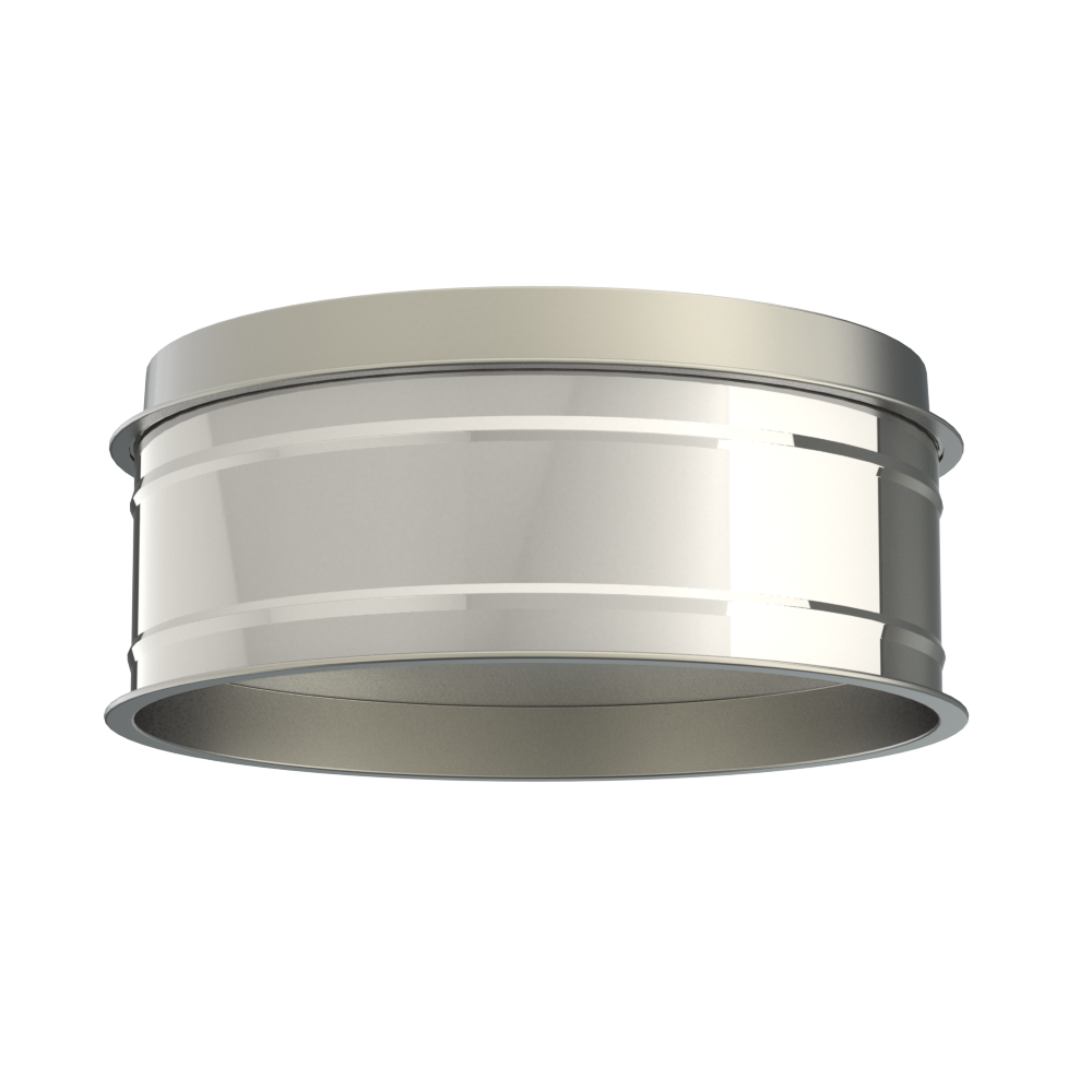 Dubbelwandige dop RVS / INOX, diameter 200/250mm.